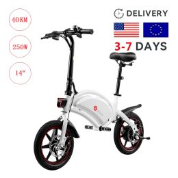 BICYCLE EU ENTREPORT US 14INCH ELECTRIC BICYLY MOTOBIKE EXERCICE VILLE BICKING BICYCLE MOUTNAL EBIKE DYU D3F