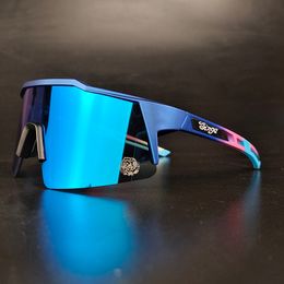 Lunettes de vélo lunettes de soleil de cyclisme pêche sport course lunettes de soleil photochromiques hommes femmes Protection de montagne 4 lentilles avec étui 3QEG