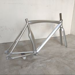 Ruta de marco de bicicleta Marco de aluminio de bicicleta fijo de engranaje 700C*52cm marcas de marcas de seguimiento para ciclismo de carreras para adultos