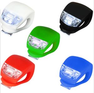 Fiets Voorlicht Siliconen LED Hoofd Voor Achterwiel Kinderen Scooter Lichten Waterdichte Fietsen Zaklamp Torch met batterij Fietsaccessoires Fietsen Lamp