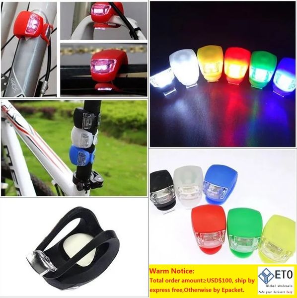 Feu avant de vélo en Silicone, phare LED pour roue avant et arrière, étanche, avec batterie, accessoires de vélo, lampe de vélo ZZ