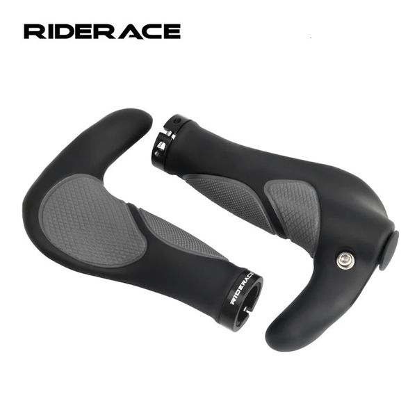 Empuñaduras de bicicleta Cómodo TPR Goma MTB Ciclismo Ergonómico Bloqueo suave Manillar de bicicleta de montaña Carcasa Funda Absorción de golpes Empuñaduras de mano 240202