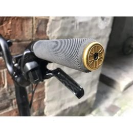 Bouchon de guidon de vélo universel pour vélo Brompton, capuchon de poignée en alliage d'aluminium, verrouillage d'expansion de style britannique or argent noir 240318