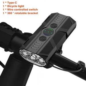 Phare de vélo 18650mAh comme batterie externe rechargeable par USB, lampe de poche avant étanche pour vtt 240113
