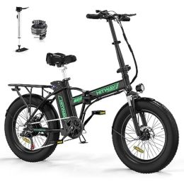 Bicycle Hitway Bike électrique pliable pour adultes, 20 "x 4,0 Gros Tire Ebike avec moteur 750W, 48 V / 15AH, 7Speed Electric Bicycle
