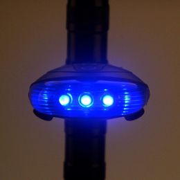 LED de vélo du feu arrière arrière étanche de sécurité imperméable d'avertissement de sécurité 5 LED et 2 laser Night Mountain Light Lampe arrière de la lampe arrière