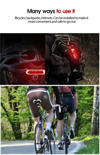 Bicycle Light Mountain Bike 5led High Bright Warning Light USB Rechargeable Bicycle Night Riding Riding Equipment