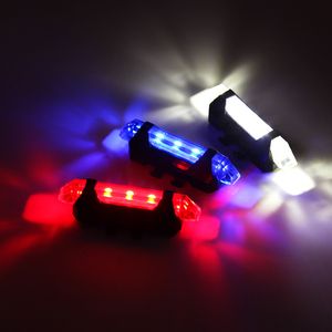 Lumières de vélo LED feu arrière arrière avertissement de sécurité cyclisme lumière portable USB rechargeable ou lampe de vélo de style batterie à vendre