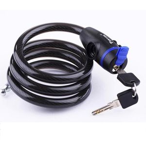 Candado para bicicleta, candados de seguridad para bicicleta, candado de cadena antirrobo para bicicleta de montaña, Cable espiral de acero de 1000x12mm