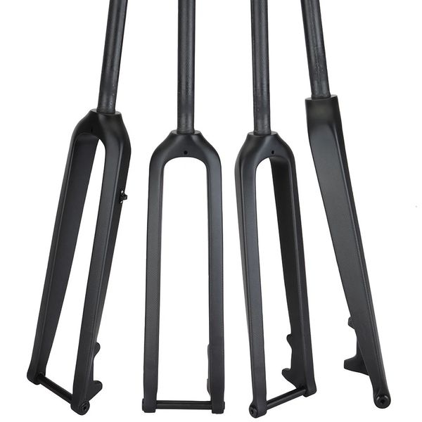 Fourche avant de vélo vtt en Fiber de carbone, rigide, adaptée aux roues de 26 pouces, 275 pouces, 29 pouces, axe traversant 15mm, 100mm, 240228