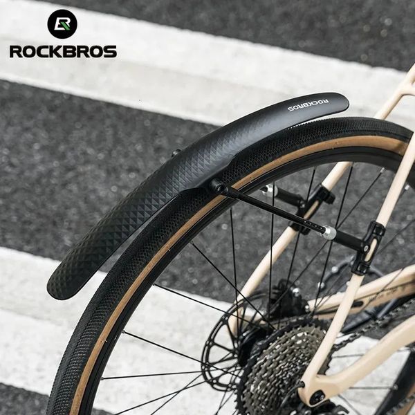 Bicycle Mudguard 700C Road Bike Fenders Guardias de barro colocó fuertes alas de dureza para defensores traseros delanteros240410