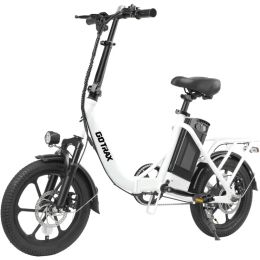 Vélo de vélo de 16 "vélo électrique, gamme maximale de 25 miles (pédalassiste) Vitesse maximale 15,5 mph, véhicule pliant 350W