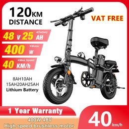 Bicycle Nouveau EBIKE Pliage des vélos électriques 14 pouces 48V 25Ah Batterie lithium E vélo 400W MOTEUR PLODING ELECTRIC BIKE BICICLETA Electrica