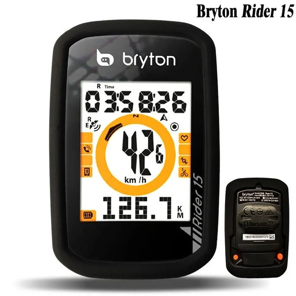 Vélo en plein air cycliste Rider 15 ordinateur en caoutchouc de silicone couverture intelligente avec écran LCD film étui de protection de vélo pour Bryton R15 240301