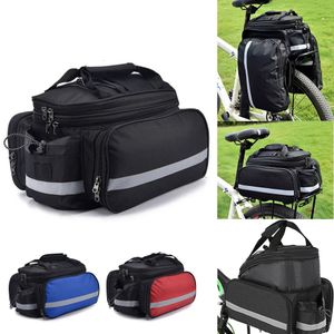 Sac de sacoche de vélo 27L sac de support arrière de vélo étanche sacoche de siège de vélo sac arrière de cyclisme sac de rangement de vélo de route 240516