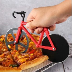 Coupe-Pizza de vélo en acier inoxydable, coupe-rouleau créatif à PIZZA, outils de cuisine à Double roue, accessoires de cuisine, outils de cuisson