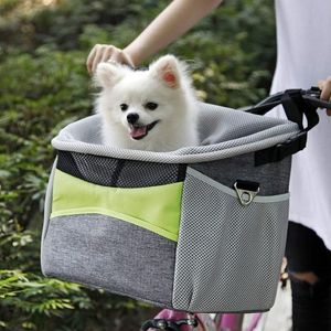 QET CARRIER – porte-vélo avant pour chien, avec petites poches, guidon de vélo, petit animal de compagnie avec bandoulière, 282B