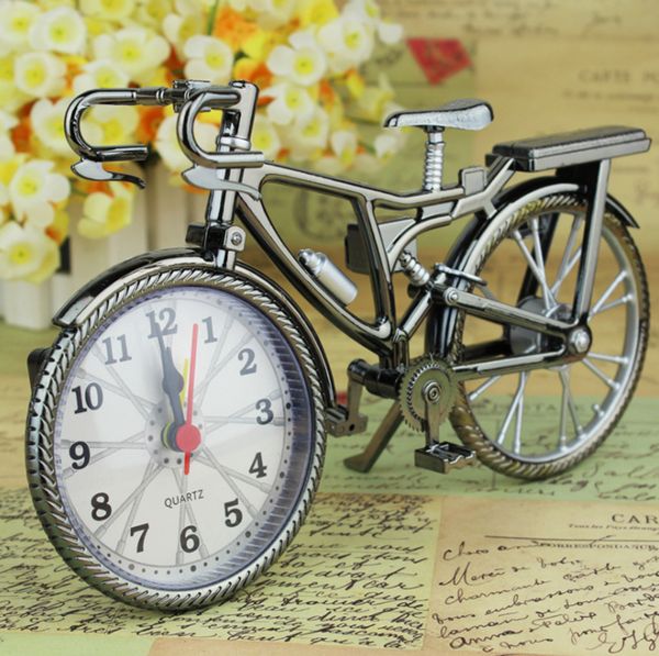 Vélo Quartz Réveil ABS + Vélo Électronique En Forme D'horloge Enfants Décoration de La Maison Enfants Cadeaux