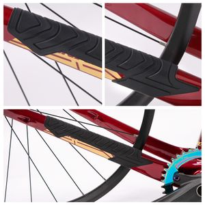 Fiets R Black Carbon Fiber Cycling Frame Chain Stay Geplaatst Protector Chain Care Guard Cover Bike Accessoires