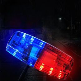 Luz LED trasera de advertencia de seguridad de conducción de bicicleta, bocina eléctrica multifunción, luz de policía para correr de noche, senderismo y ciclismo