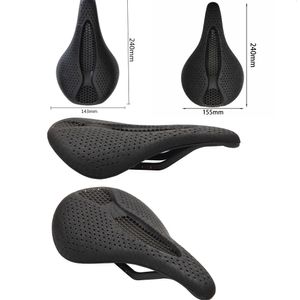 Selle de vélo impression 3D selle de course vtt route selle de vélo ultraléger doux creux confortable coussin de siège de cyclisme 240319