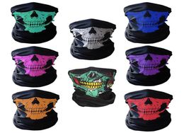 Bicycle Ski Skull Half Face Mask Ghost Scarf Multi use Colmer Codmer Halloween Gift Masks Masks Outdoor Cosplay Accessories 2034680