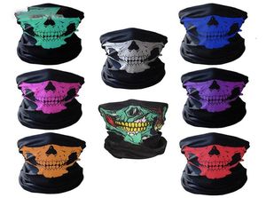 Bicycle Ski Skull Half Face Mask Ghost Scarf Magic Headscarf Multi Use Warmer Snowboard Cap Cycling Masks Halloween Gift Cosplay3119939