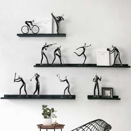 Fietsbeeldkampioen Fietser Sculptuur Beeldje Hars Moderne Abstracte Kunst Atleet Bicycler Figurine Home Decor 210607