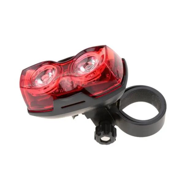Bicycle Super Bright Bright Dual-Lamp Fight Large Wide-Angle Conception 2 LED 400lm Bike arrière Light Tail 3 Modes IPX4 sans batterie