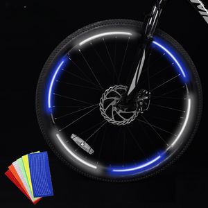 Bicycle Tire Reflective Sticker Wheel Stokes Tubes Strip Safety Warning Light Reflector Autocollant 21 * 10 * 0,2 cm ACCESSOIRES DE BICYLEMENT