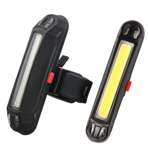 Feux d'avertissement de vélo COB feu arrière de vélo feu arrière avertissement de sécurité USB Rechargeable queue de vélo comète lampe à LED