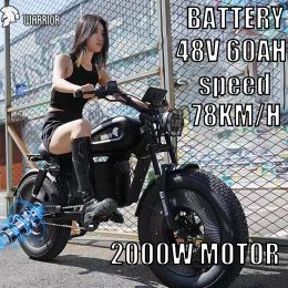 Bicycle ZPW Black Warrior 1500W Motorbikes 48V 60AH EBIKE ADULT ROAD ELECTRIC BICYLY 20 pouces hors route