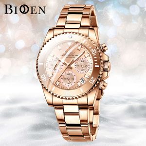 Biden BIDEN nouvelle montre à quartz étanche à pointeur de lumière de nuit pour femmes simples et à la mode
