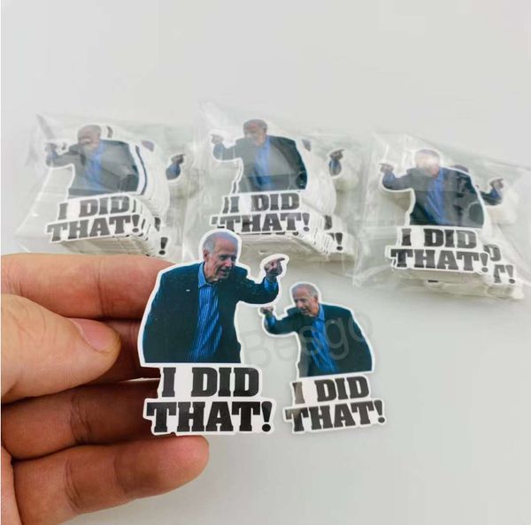 Biden oui j'ai fait cet autocollant en PVC Trump irrégulier blague autocollants amérique élection présidentielle parodie décoration de voiture 13style