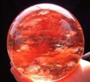 Grande boule de cristal de quartz rouge, 80mm, 100mm, belle sphère, avec support cadeau, 2828496