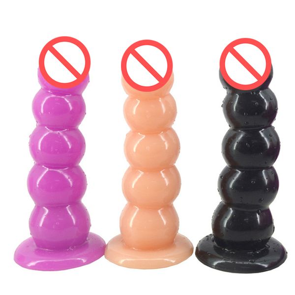 Big Anal Dildo Strong Suction Cup 5 Beads Ball Butt Plug Juguetes sexuales anales para mujeres, hombres, productos para adultos
