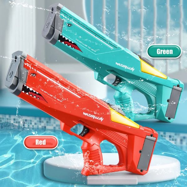 Big Automatic Water Gun juguete Electric de tiburón eléctrico Spray de alta presión Juegos de fiesta de la fiesta de verano Juegos para chidren adulto 240422