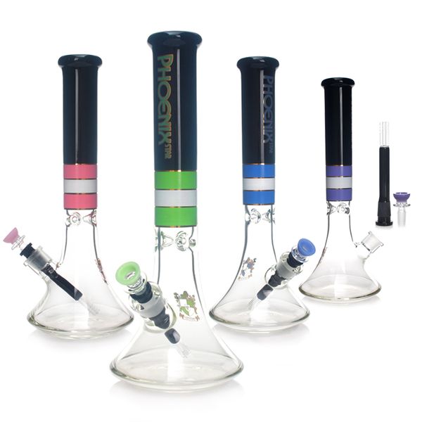 Big Beaker Bongs 18 pouces Nouvelle arrivée conduite d'eau en verre Bong en verre conduites d'eau de plate-forme pétrolière avec 14,4 mm taille commune narguilés Bongs Recycler