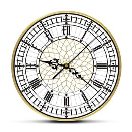 Big Ben Klok Hedendaagse Moderne Wandklok Retro Stille Niet-tikkende Muur Horloge Engels Home Decor Groot-Brittannië Londen Gift X070338i