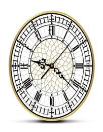 Big Ben Clock eigentijdse moderne wandklok retro stille niet -tikkende muur kijk Engels thuisdecor Groot -Brittannië London cadeau LJ205331975