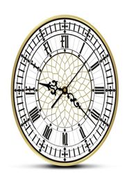 Big Ben Clock Contemporáneo Moderno Mall Reloj Retro Silent Silent No Ticking Wall Watch Decoración del hogar en el hogar Gran Bretaña Regalo Londres LJ2047491