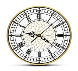 Big Ben Clock Contemporáneo Moderno Mall Reloj Retro Silent Silent No Ticking Wall Watch Decoración del hogar en el hogar Gran Bretaña Regalo Londres LJ20809751