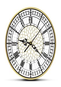 Reloj Big Ben Reloj de pared moderno contemporáneo Reloj de pared retro silencioso sin tictac Decoración del hogar en inglés Gran Bretaña Regalo de Londres X0701137011