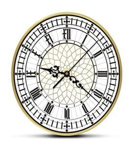 Big Ben Clock Contemporáneo Moderno Mall Reloj Retro Silent Silent No Ticking Wall Watch Decoración del hogar en el hogar Gran Bretaña Regalo Londres LJ202853585