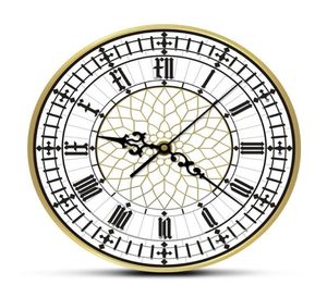 Big Ben Clock eigentijdse moderne wandklok retro stille niet -tikkende muur kijk Engels thuisdecor Groot -Brittannië London cadeau LJ208809751