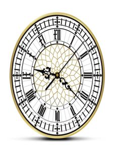 Big Ben horloge contemporaine moderne horloge murale rétro silencieuse sans tic-tac montre murale anglais décor à la maison Grande-Bretagne Londres cadeau X0702094054