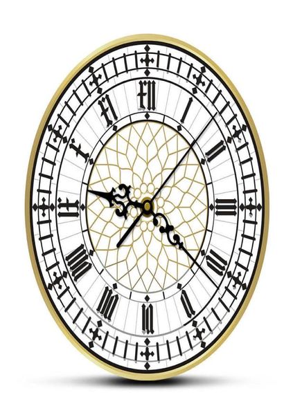 Big Ben horloge contemporaine moderne horloge murale rétro silencieuse non tic-tac montre murale anglais décor à la maison Grande-Bretagne Londres cadeau X0701137011