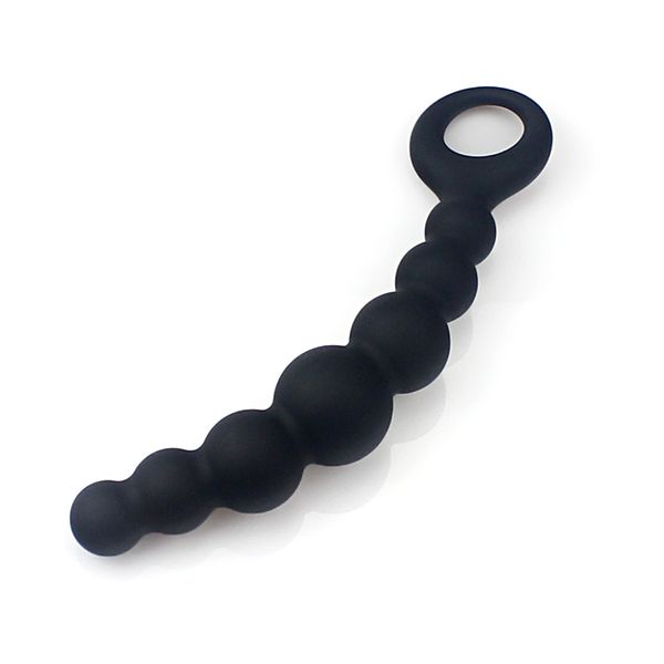 Big Black Silicone Anal Beads Balls Butt Plug Unisexe Sex Toys pour Hommes Femmes Flexible Anal Plug Jouets Érotiques Produits de Sexe Nouveau 17901