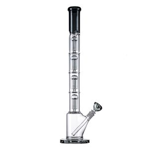 Big Bong Cachimbas de 23 pulgadas 4 capas 6 árboles de brazo Bongs altos de vidrio de 5 mm de espesor con vástago descendente difuso Plataformas de dab de aceite de junta femenina de 18,8 mm