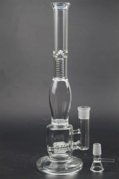 Big Bong Pipes à eau en verre Triple Matrix Perc épais recycleur barboteur plates-formes pétrolières pouces Dab Rig base à lèvres noire enveloppé bécher narguilés ZZ